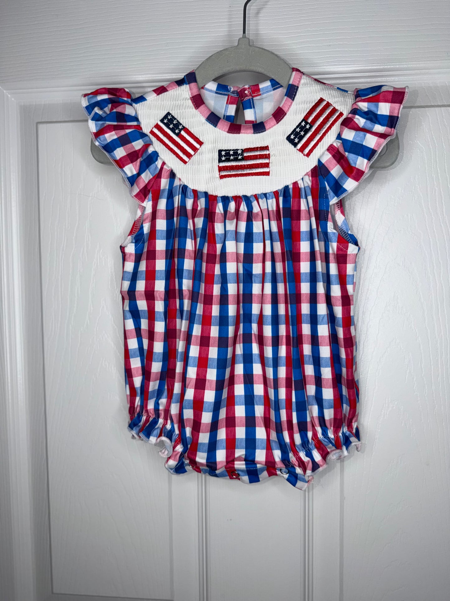 Girl American Flag Bubble