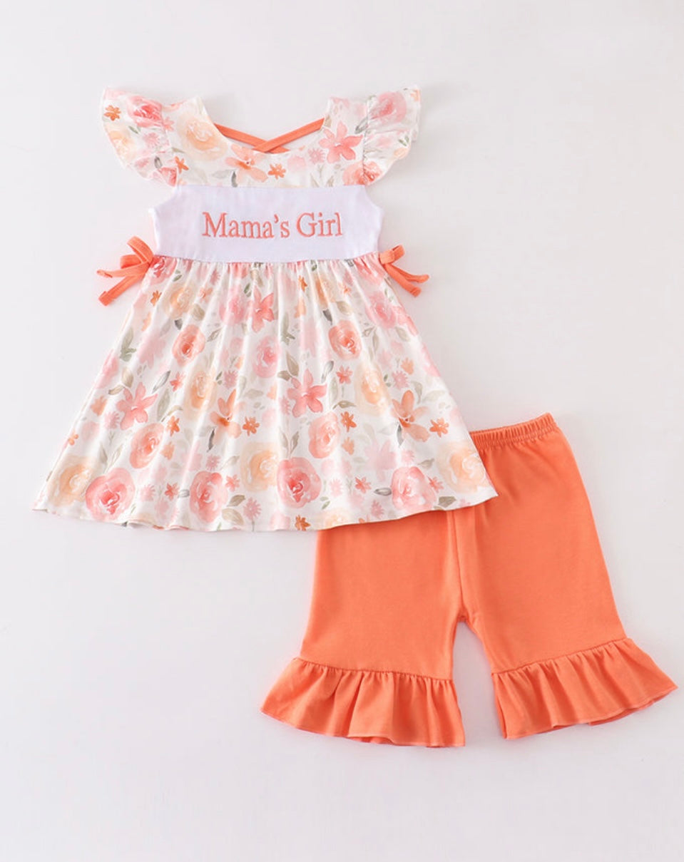 Girl Coral Mama’s Girl Set
