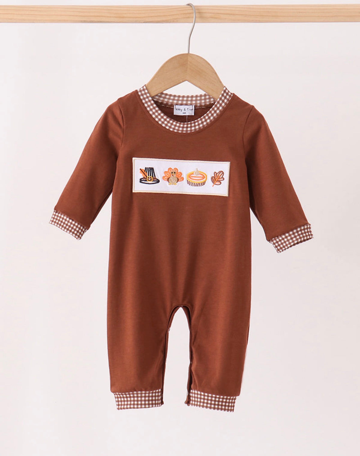 Boy Thanksgiving Brown Long Bubble