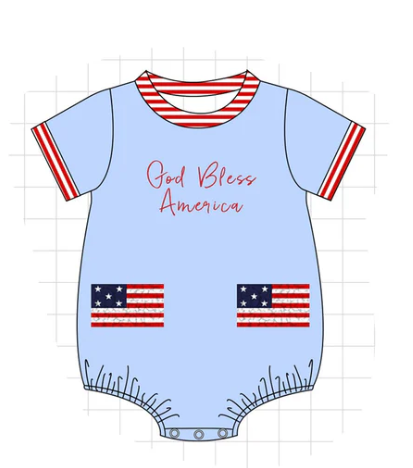 Boy God Bless America Bubble