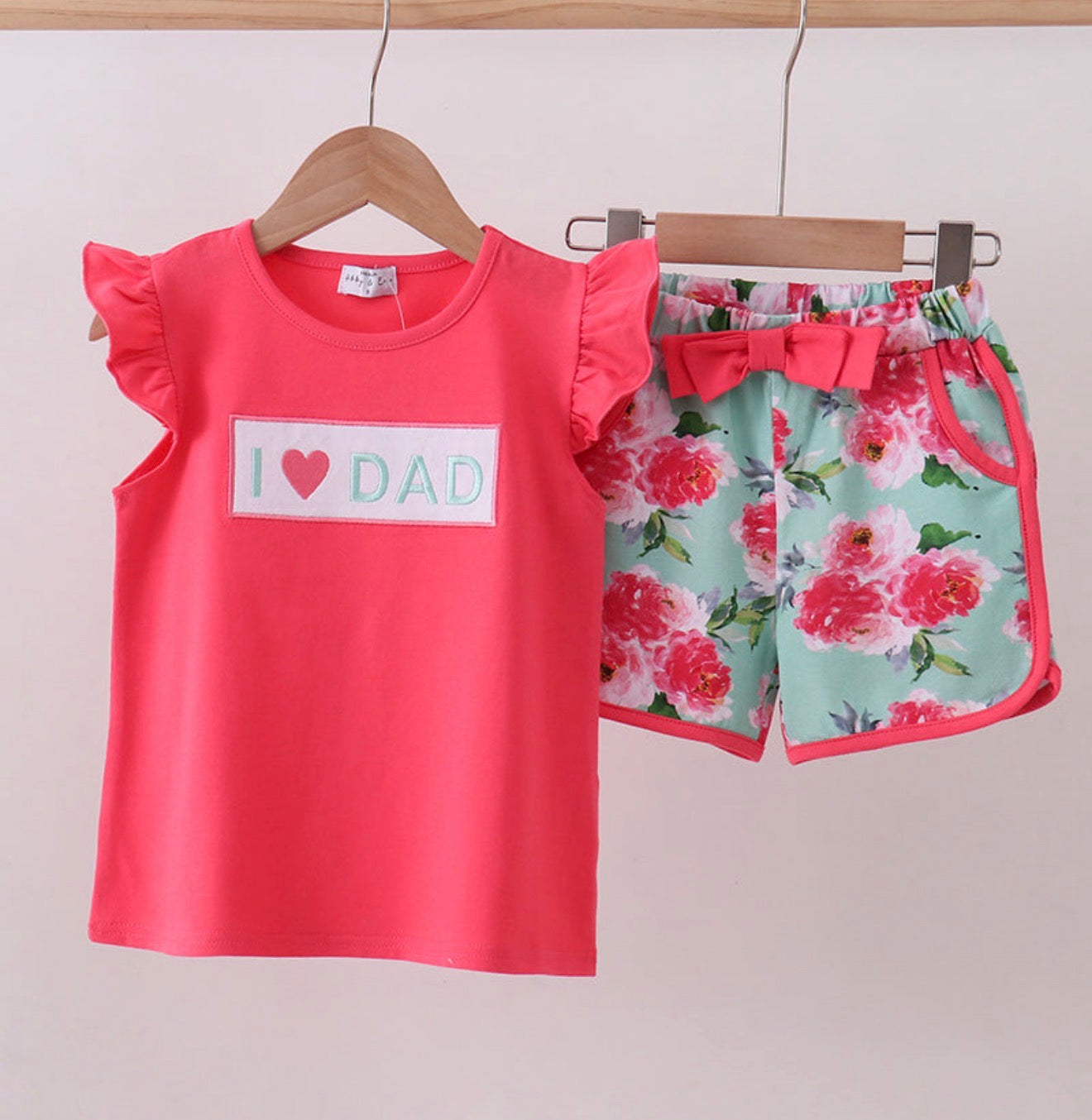 Girl Floral I Love Dad