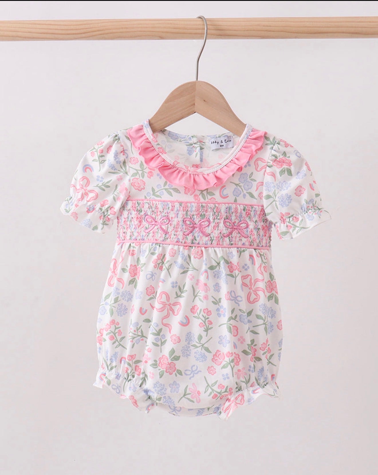 Girl Pink and Blue Bow Bubble