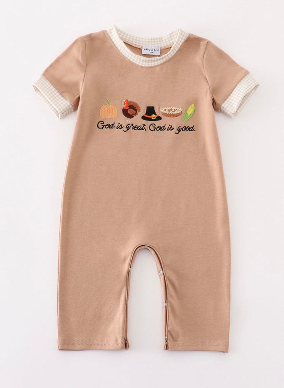 Boy God is Great, God is Good Long Romper