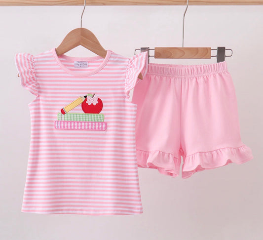Girl Pink School Set