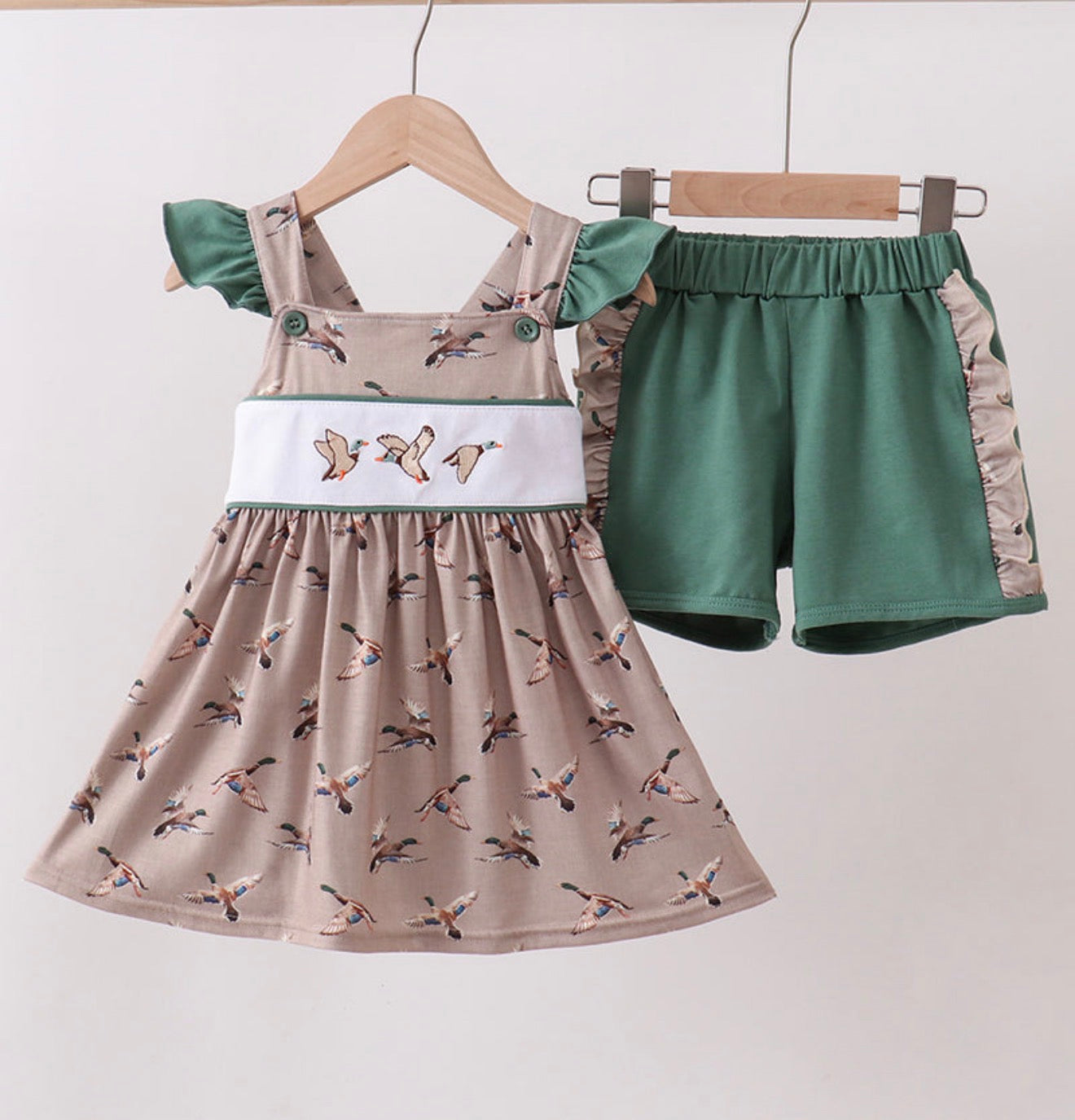 Girl Green Duck Set
