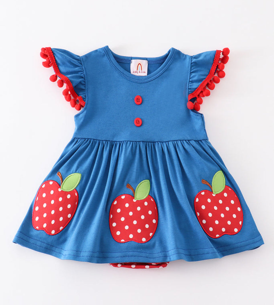 Girl Bushel of Apples Bubble