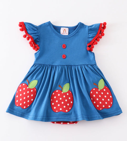 Girl Bushel of Apples Bubble