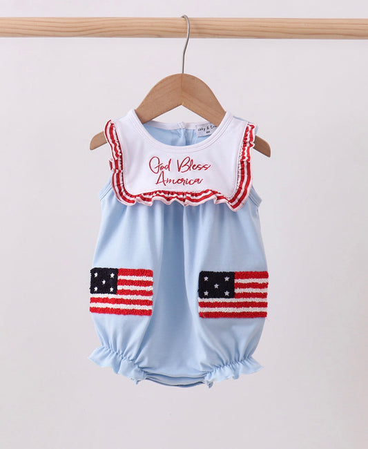 Girl God Bless America Bubble