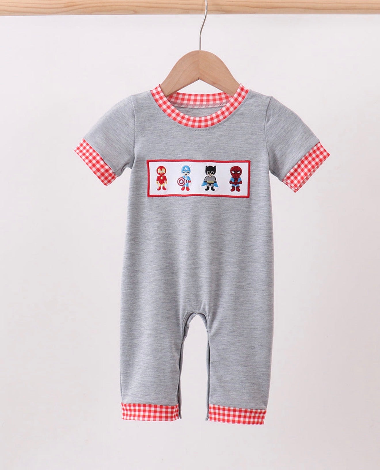 Boy Superhero Long Romper