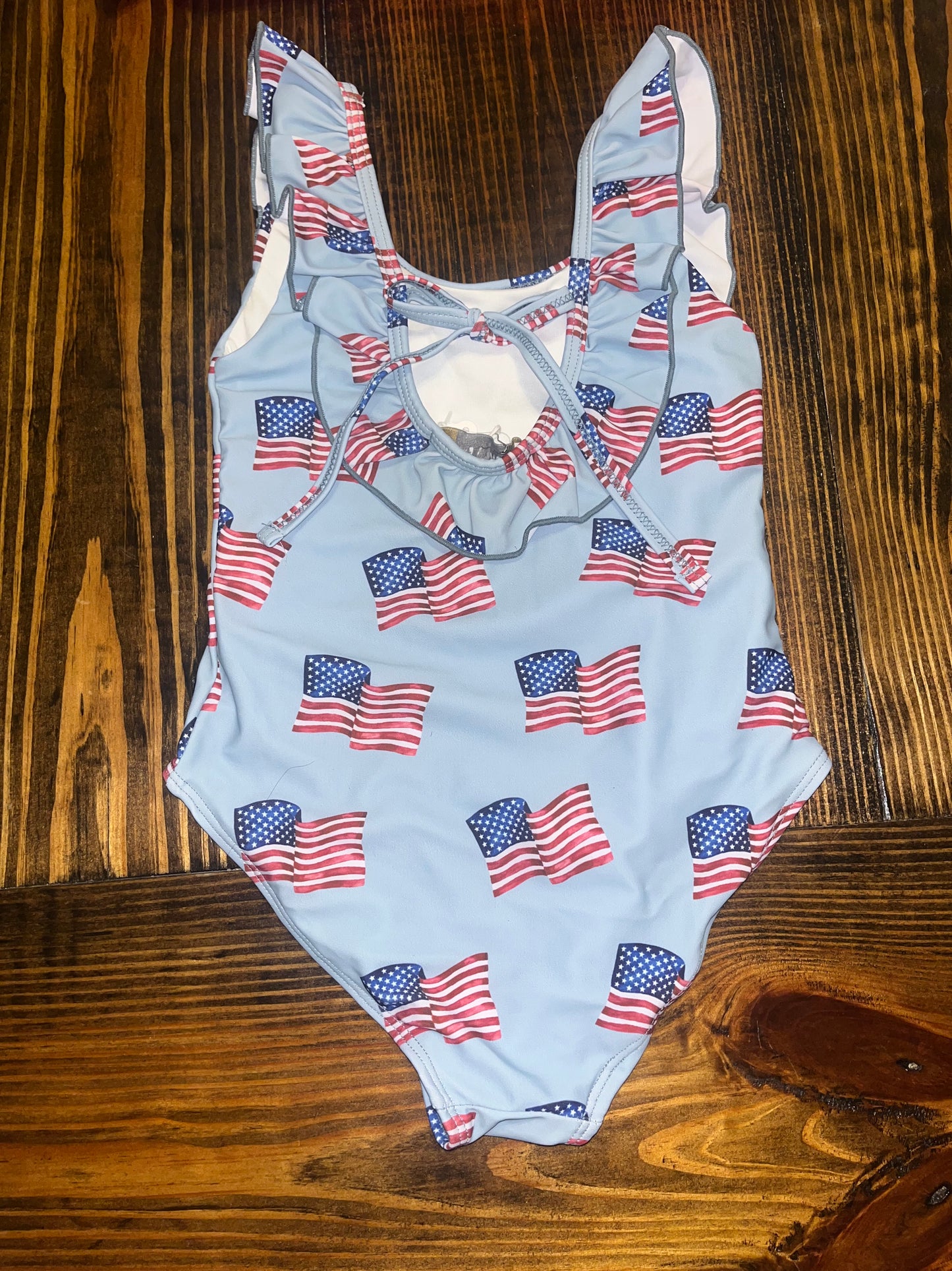 Girl American Flag Bathing Suit