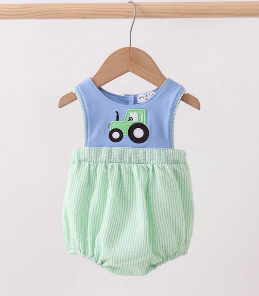Boy Green Tractor Bubble