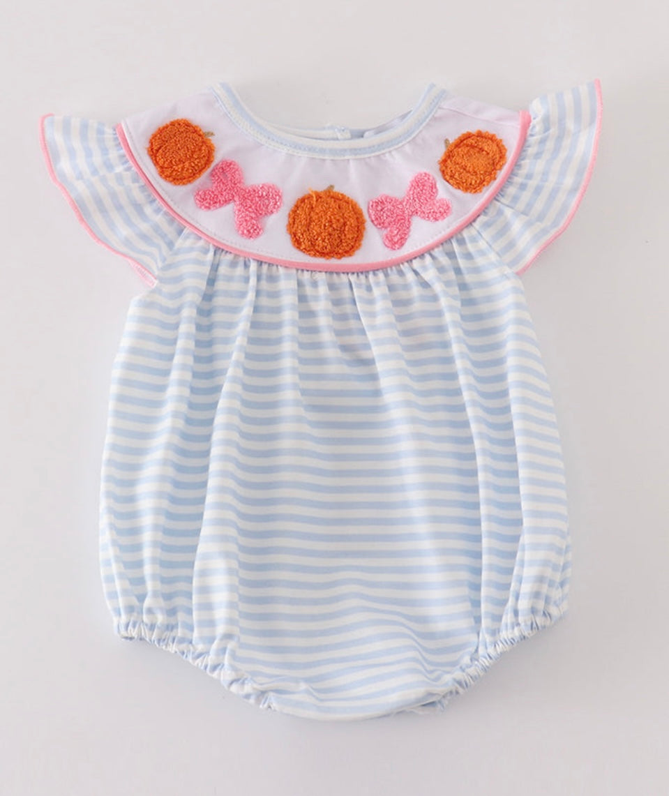 Girl French Knot Pumpkin Bubble