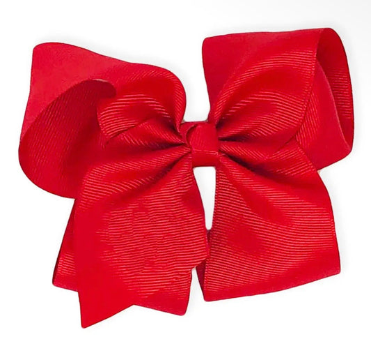 Red Bow Alligator Clip 5in