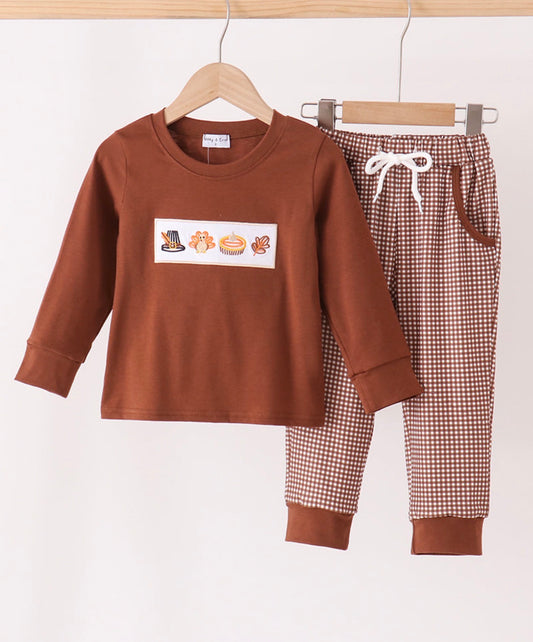 Boy Thanksgiving Brown Set