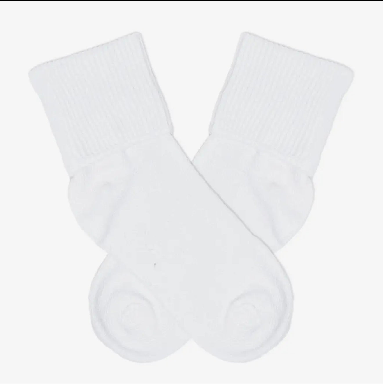 White Fold Over Socks