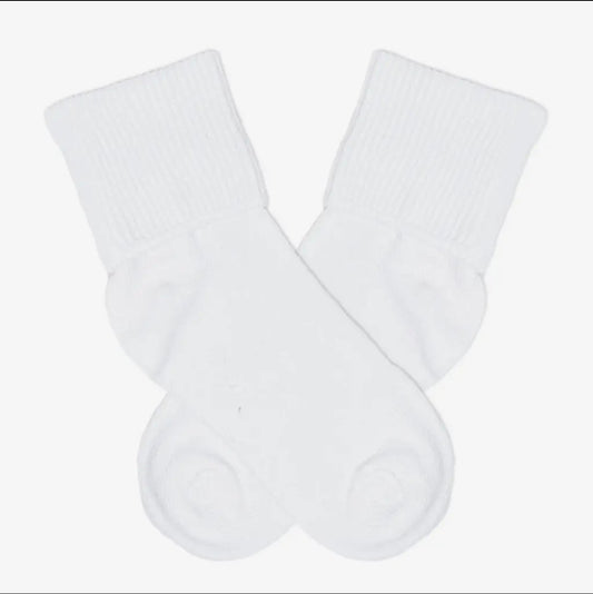 White Fold Over Socks