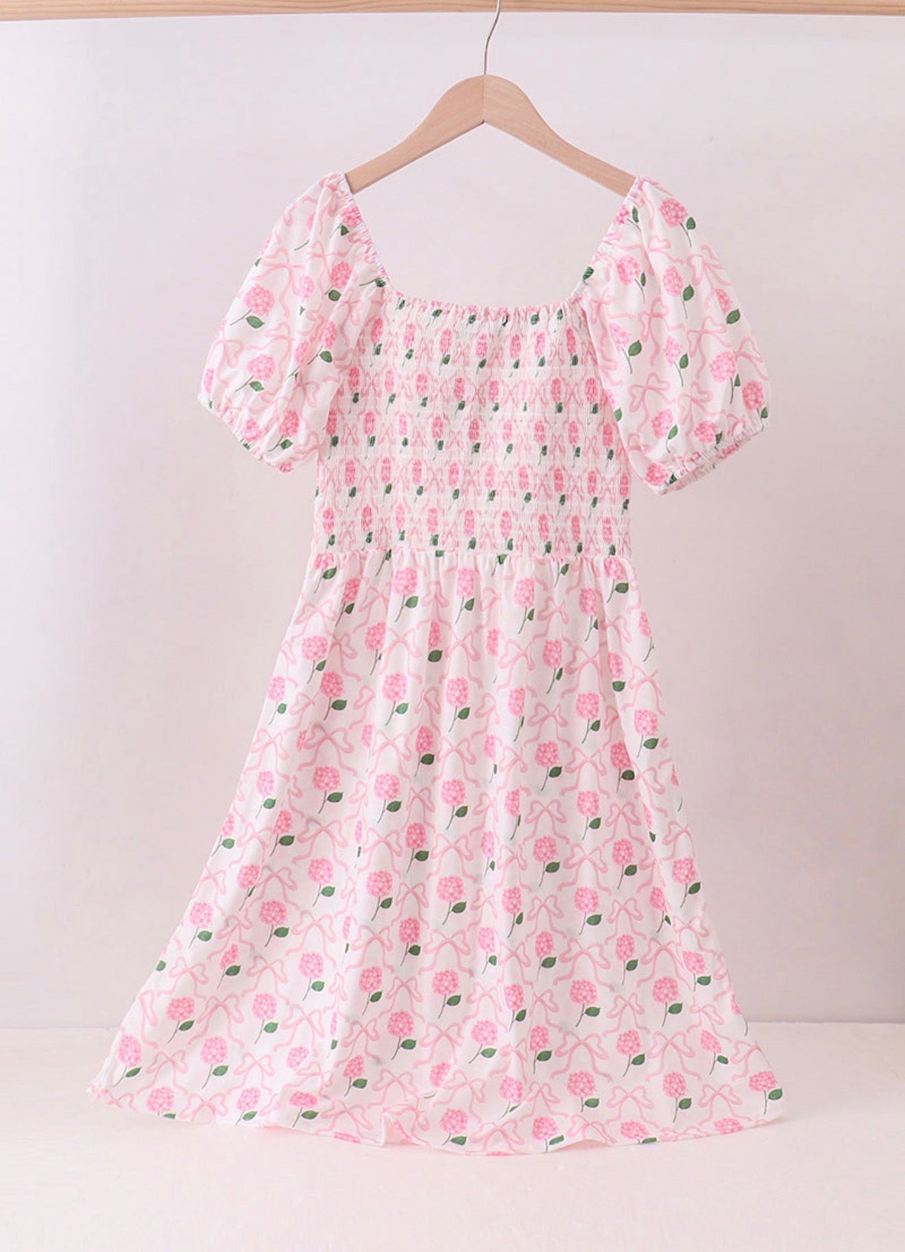 Mommy Pink Hydrangea Dress
