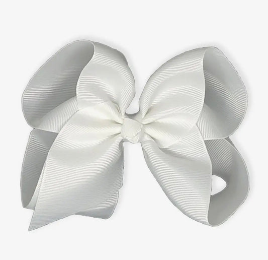 Girl White Bow - headband