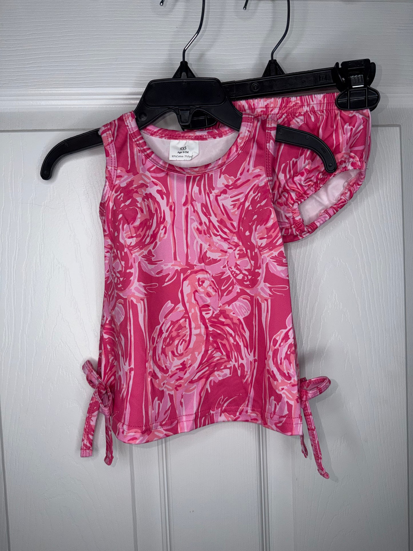 Girl Flamingo Diaper Set