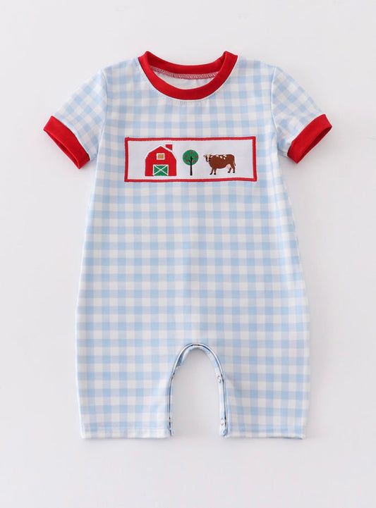 Boy Farm Romper