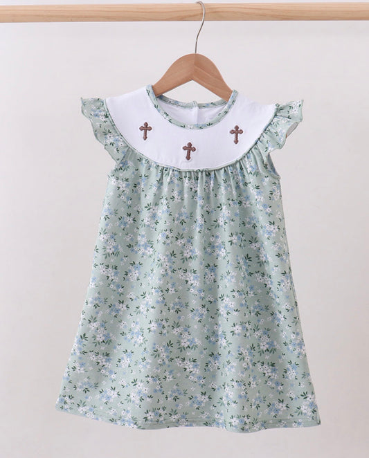 Girl Sage Embroidery Cross Dress