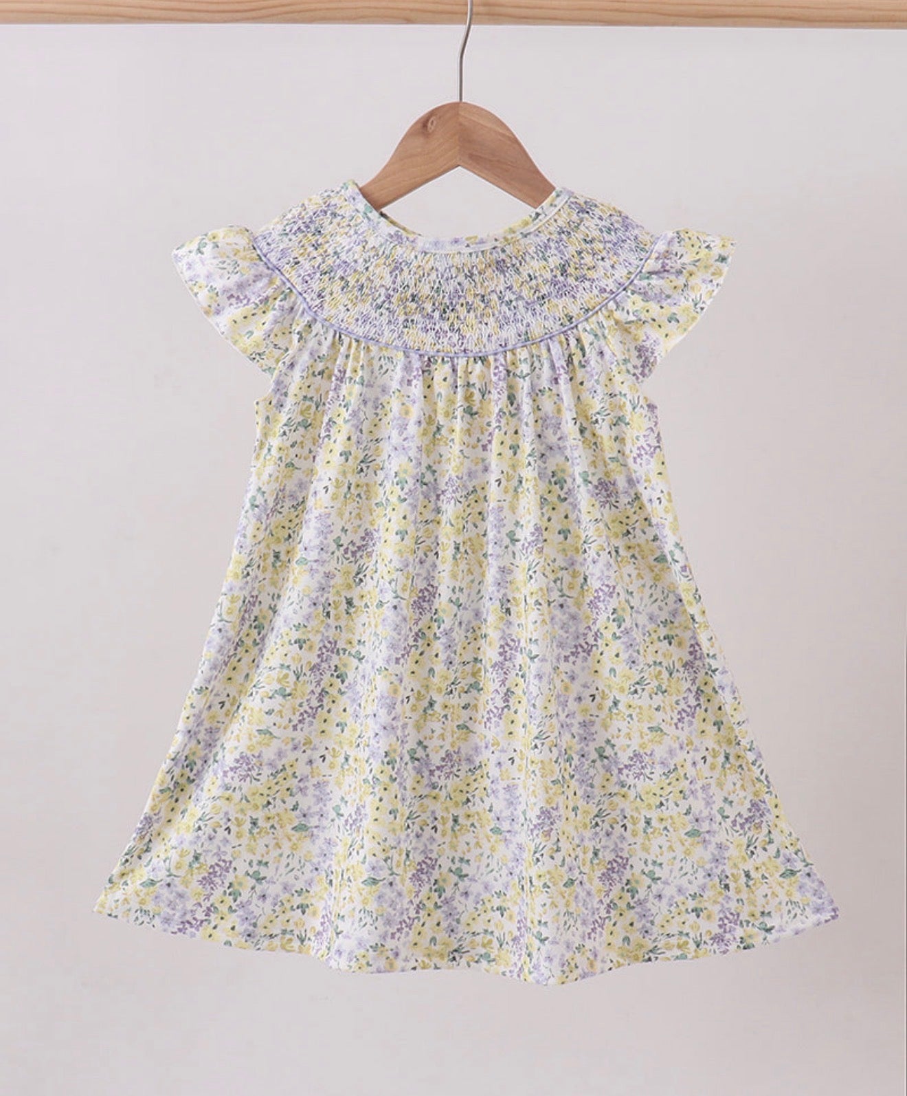 Girl Purple Floral Dress