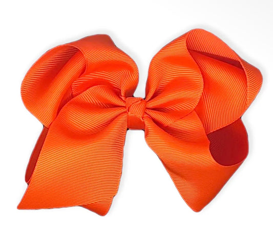 Orange Bow Alligator Clip  5in