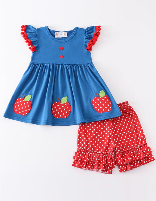 Girl Bushel of Apples