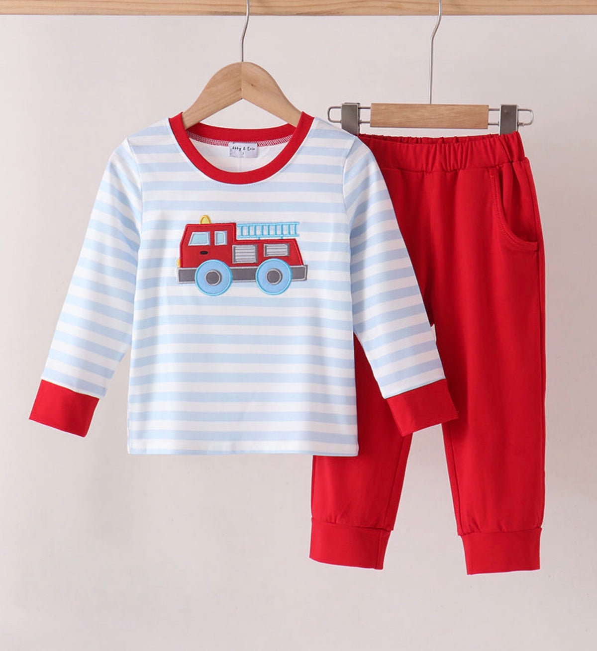 Boy Firetruck Set