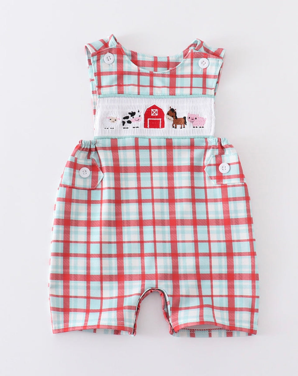 Boy Farm Romper