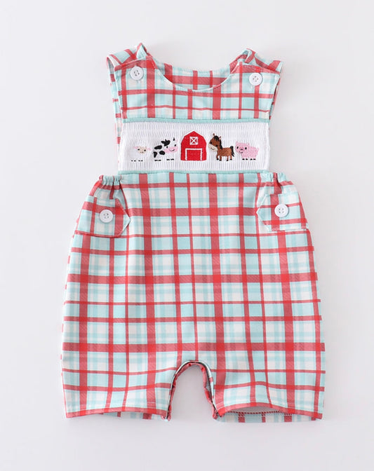 Boy Farm Romper
