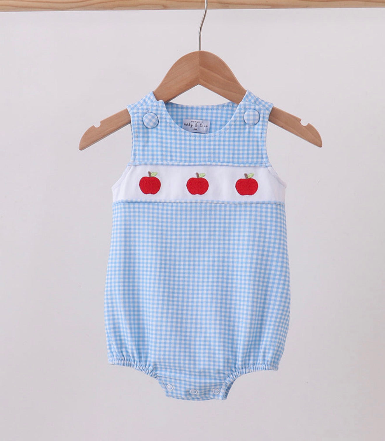 Boy Gingham Apple Bubble