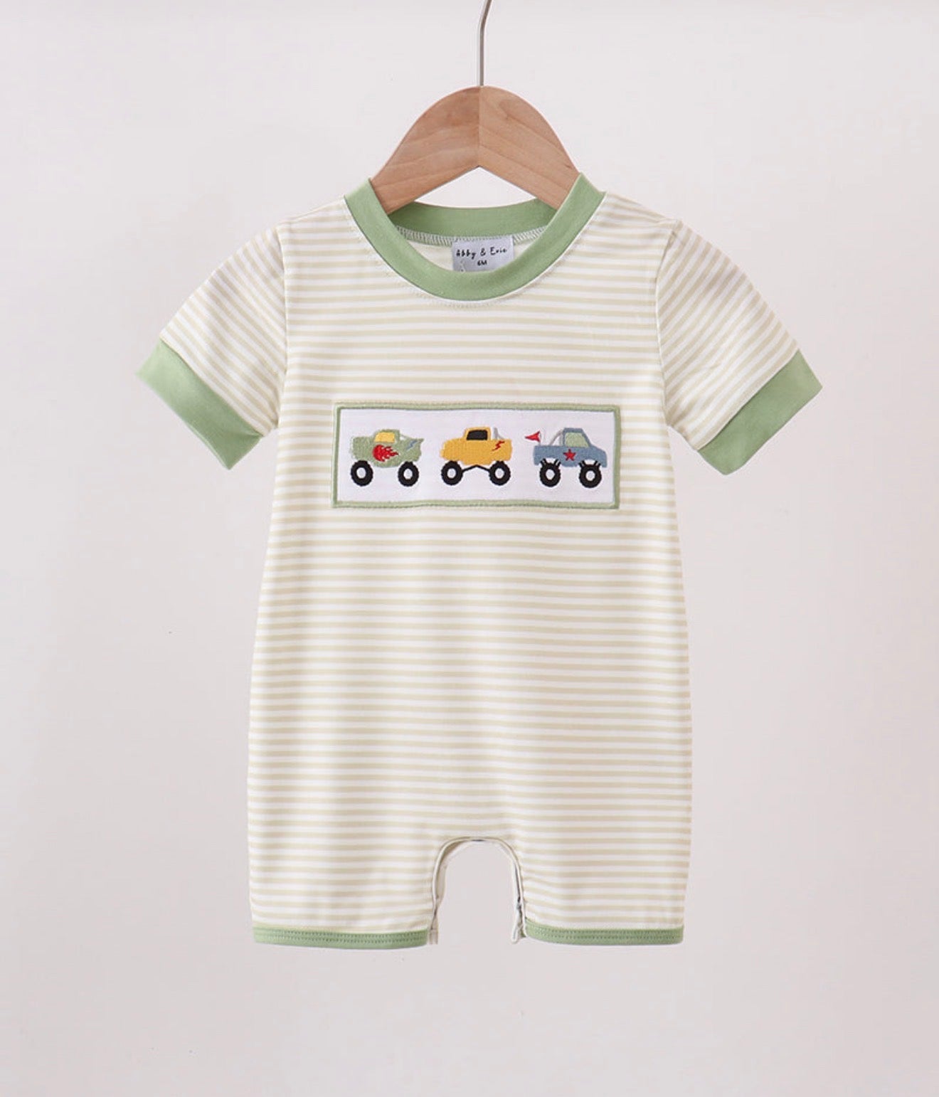 Boy Monster Truck Romper