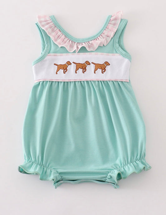 Girl Golden Retriever Bubble