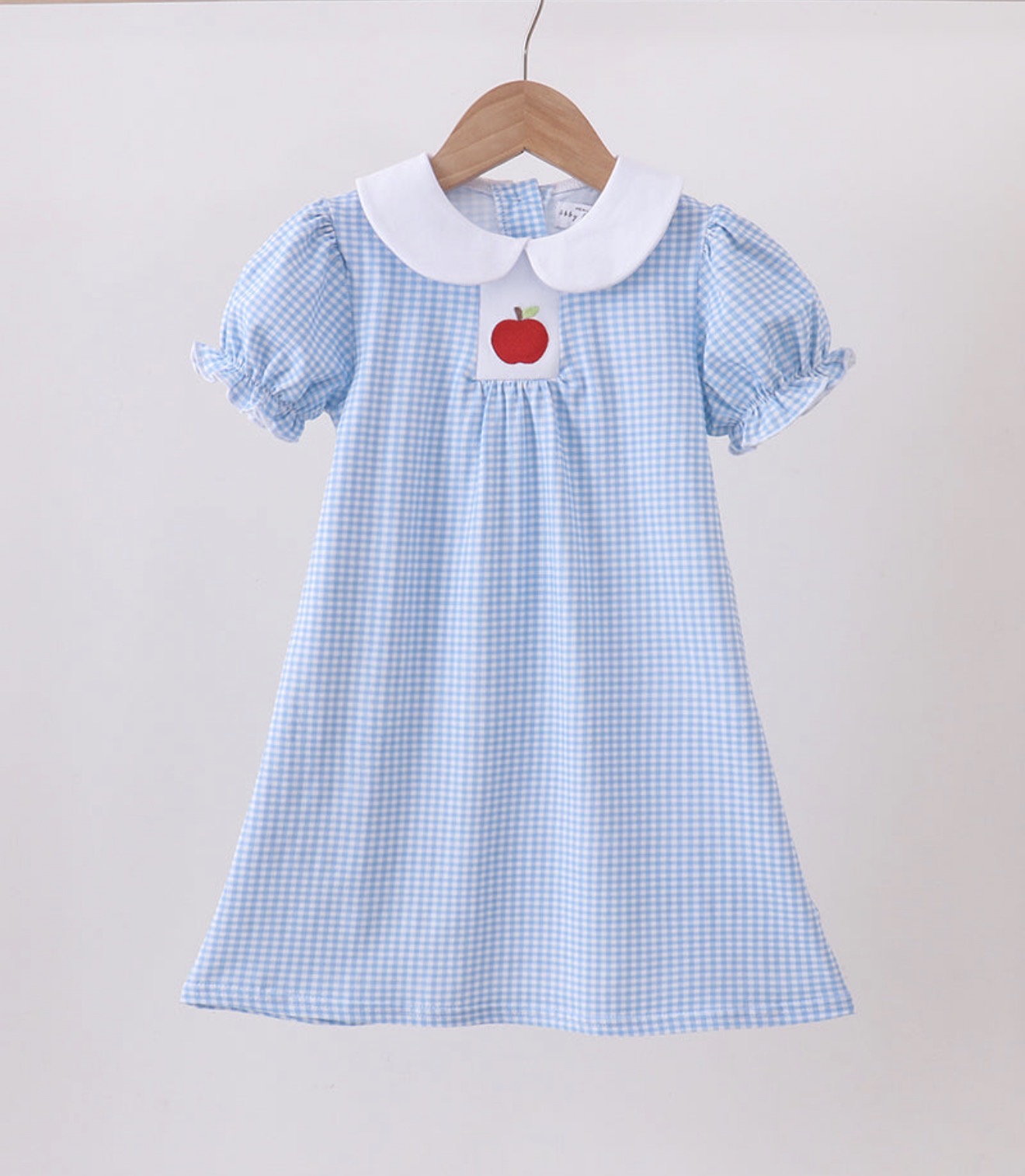 Girl Gingham Apple Dress