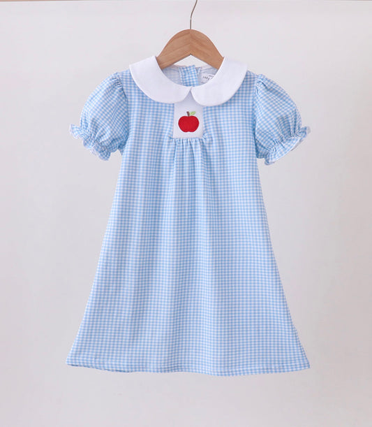 Girl Gingham Apple Dress