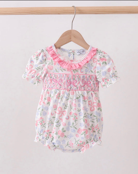 Girl Pink and Blue Bow Bubble
