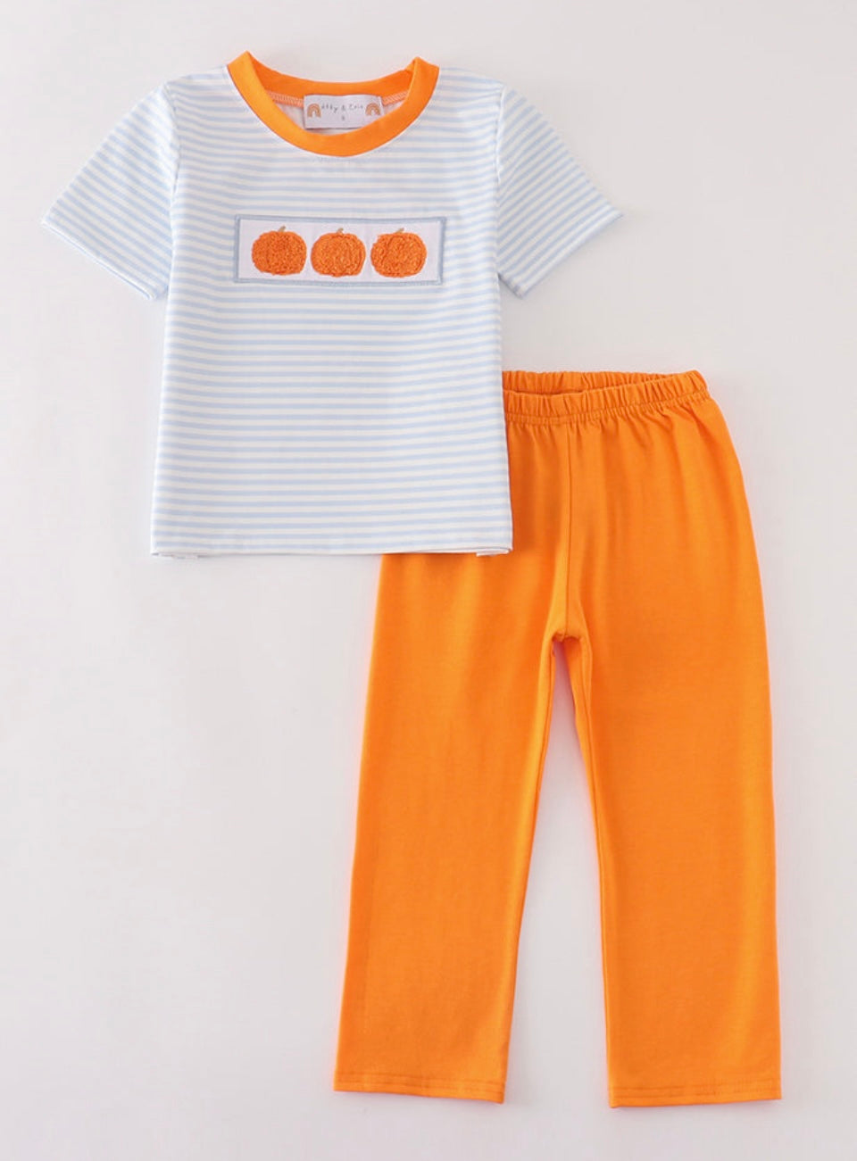 Boy French Knot Pumpkin Set