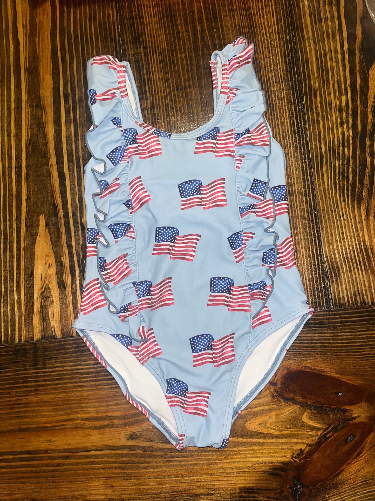 Girl American Flag Bathing Suit