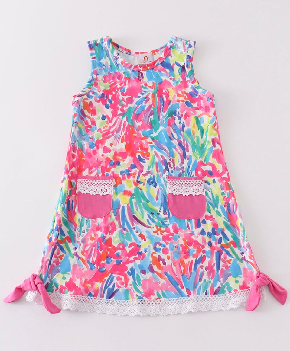 Girl Watercolor Dress