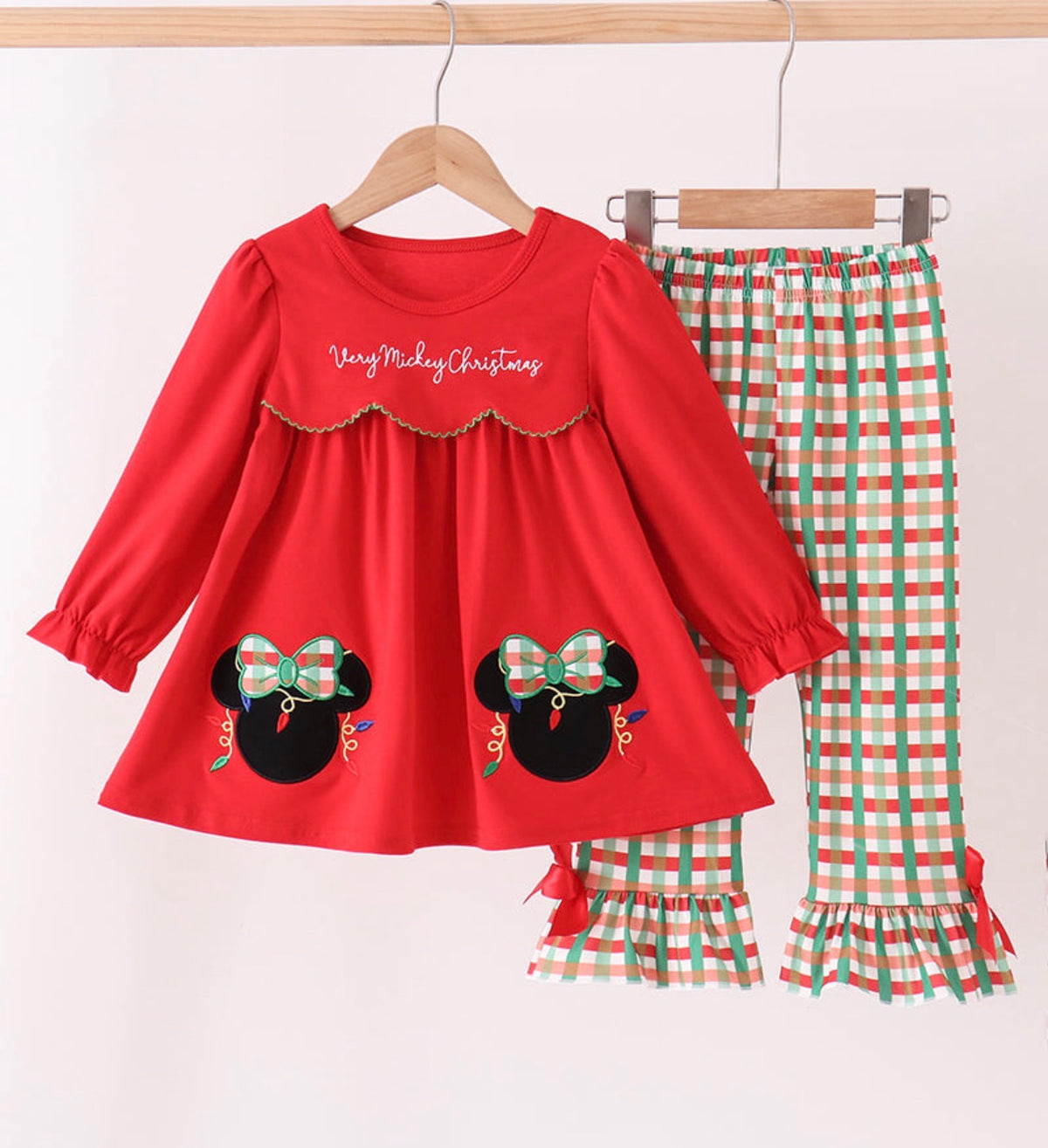 Girl Christmas Minnie Mouse Set