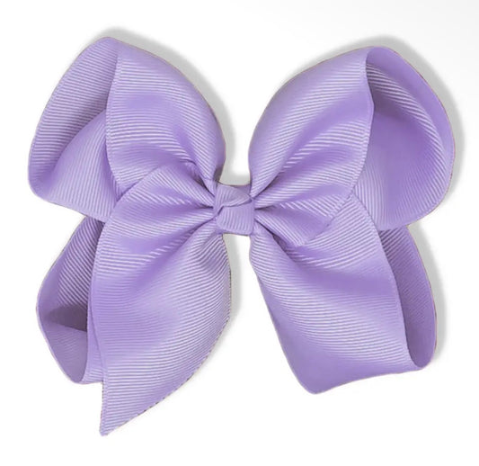 Lavender Bow Alligator Clip 5in